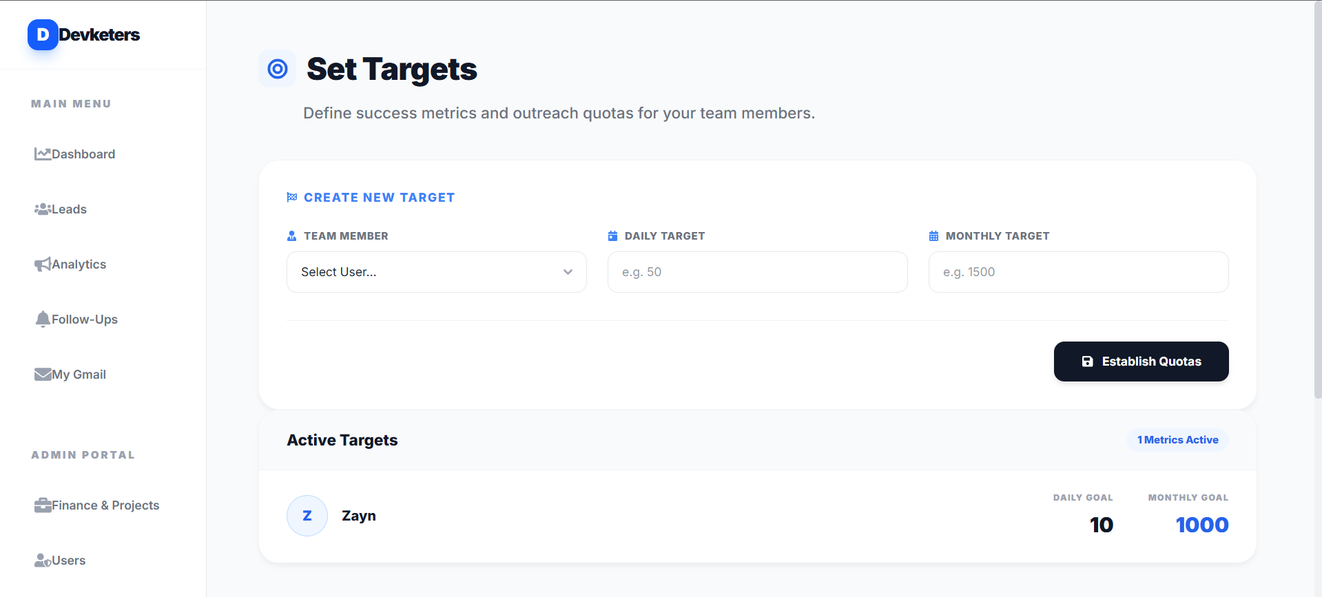 Devketers Outreach System screenshot 10