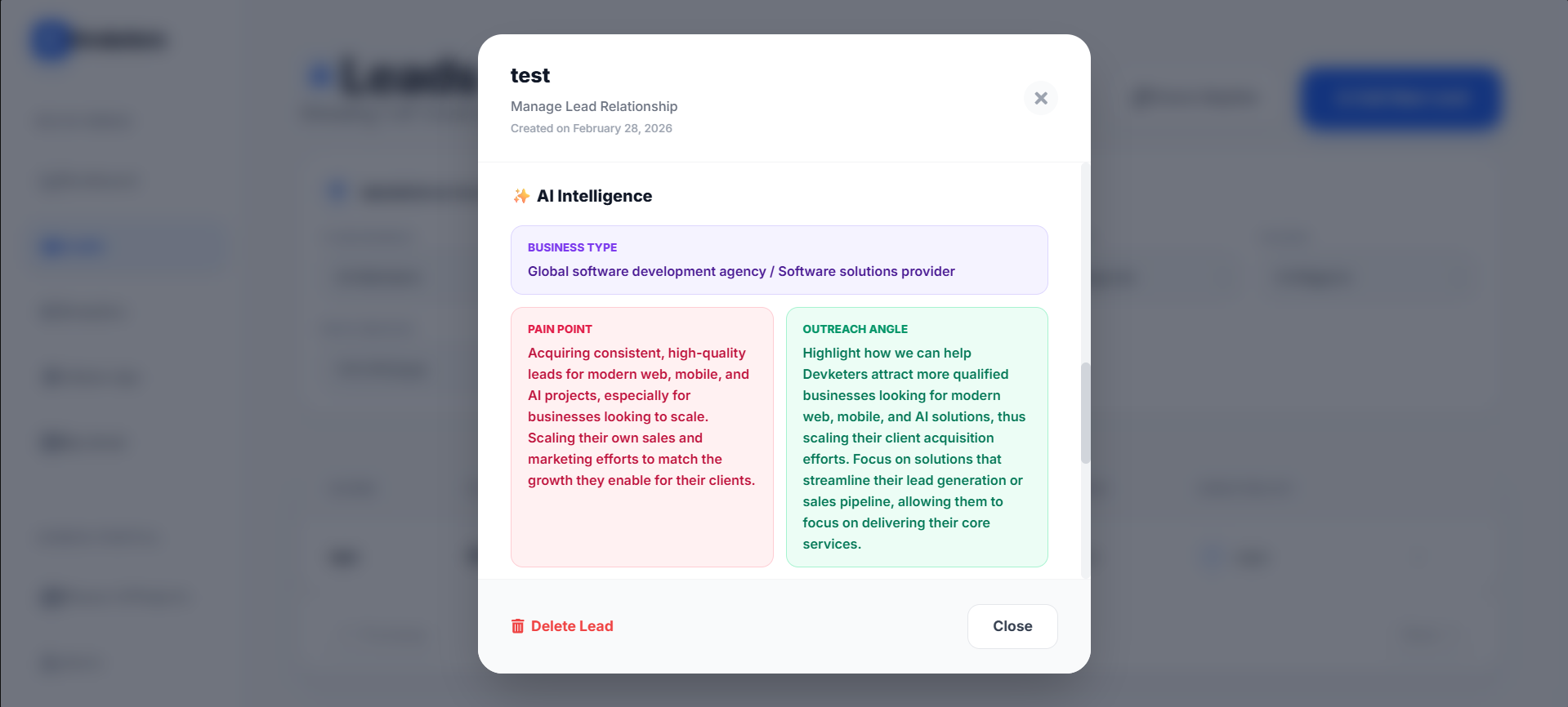 Devketers Outreach System screenshot 3
