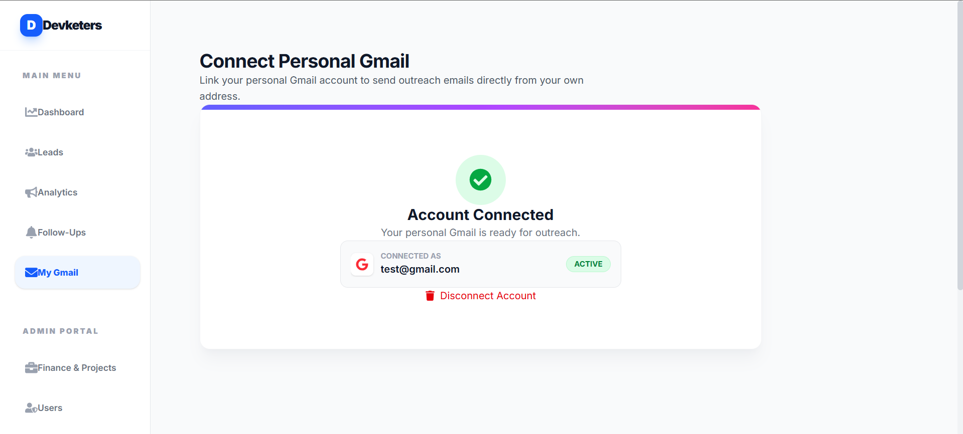 Devketers Outreach System screenshot 6