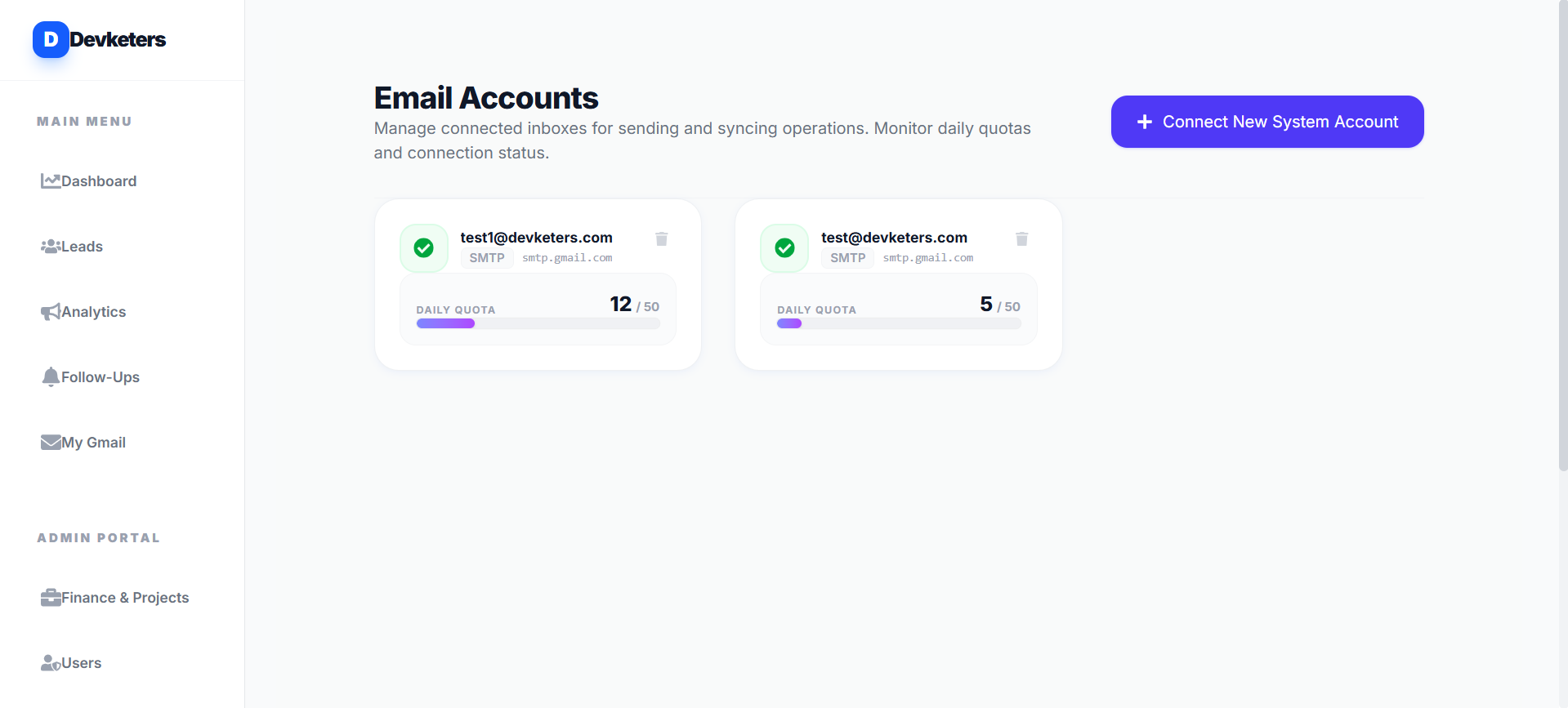 Devketers Outreach System screenshot 8